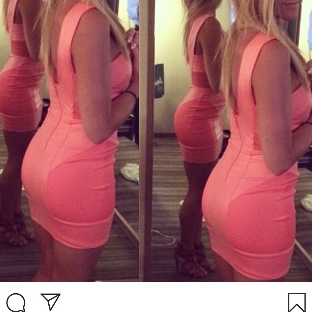 Pink Bebe mini dress